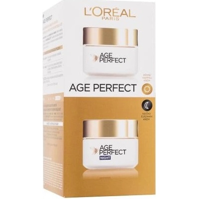 L'Oréal Paris Age Perfect darčekový set denný pleťový krém Age Perfect 50 ml + nočný pleťový krém Age Perfect 50 ml