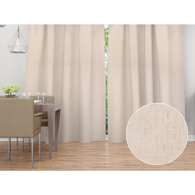 Biante Dekorační závěs Elen PM-128 Přírodní režná - šířka 140 cm 140x200 cm