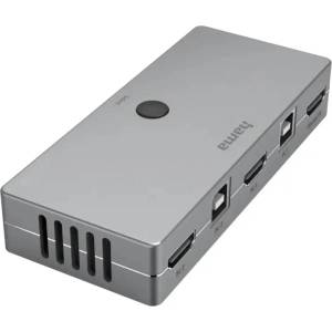 Hama KVM превключвател Hama Connect2Switch, 4-портов, USB, HDMI, Вкл. кабел (200135)