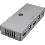 Hama KVM превключвател Hama Connect2Switch, 4-портов, USB, HDMI, Вкл. кабел (200135)