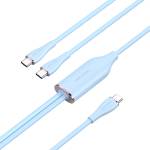 Vention USB-C 2.0/M - 2USB-C/M, (5A, силиконов, син), 1, 5 м, кабел