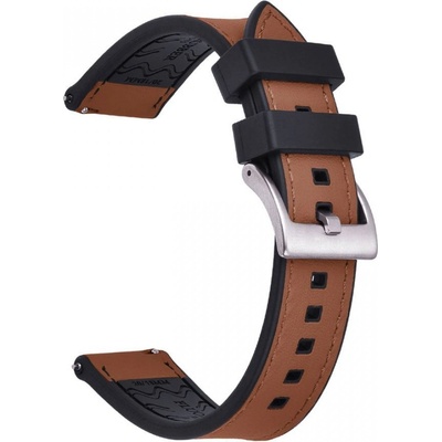 Хибридна каишка от кожа и каучук, 22 мм, кафява, rmn-rwb086-22pl-5a (rmn-rwb086-22pl-5a)