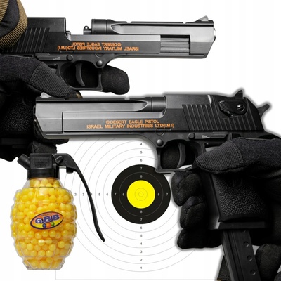 Kovová pistole Desert Eagle na plastové kuličky 6 mm, černá