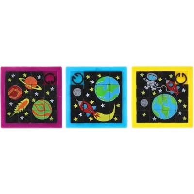 Teddies Presúvačka hlavolam vesmír plast 7x7cm 3 farby v sáčku