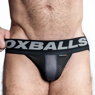 Oxballs OXJOK AIRMESH Upthrust Slider Jock Tar Black