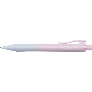 Faber-Castell Химикалка, 0, 34 мм, с бутон, розово-синьо тяло, FABER-CASTELL "Daily Ball Flow", синя (140680)