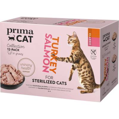 PrimaCat Classic v omáčce Sterilized smíšené balení 2 druhy 12 x 85 g