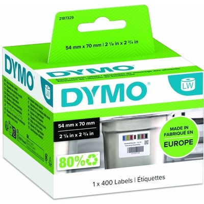 Dymo papírové štítky 70mm x 54mm, bílé, kontrolní potravinové, 1x400 ks, 2187329