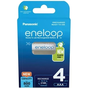 Panasonic 4 броя акумулаторни батерии Panasonic Eneloop AAA 800 mAh (BK-4MCDE/4CP)