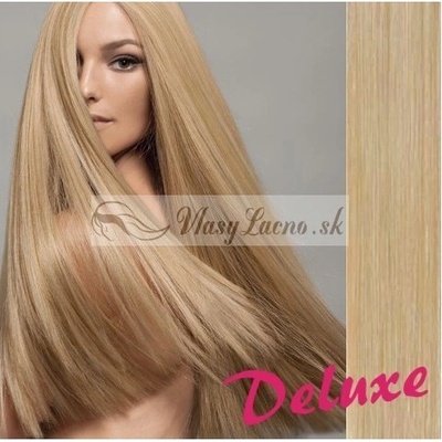 DELUXE prírodné blond Clip in vlasy na predĺženie 50-53 cm