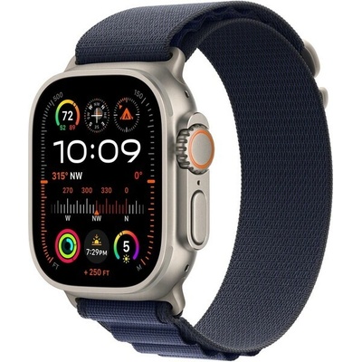 Apple Watch 49 mm námornícky modrý Alpský ťah Large vyhotovenie z prírodného titánu MXN03ZM/A