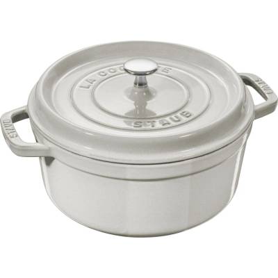 STAUB Litinový hrnec Cocotte 24 cm 4,0l bílý lanýž 1023541
