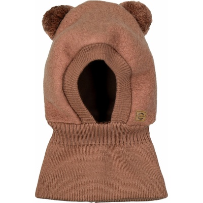 MIKK LINE Merino kukla detská s brmbolcami dvojvrstvová Burlwood Mikk Line