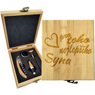 Sablio Dárková sada na víno Pro toho nejlepšího syna: 147×168×49 mm