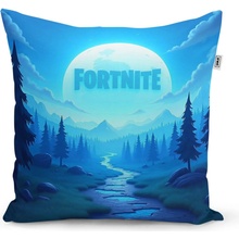 Sablio Polštář FORTNITE Modré údolí s měsícem 50x50