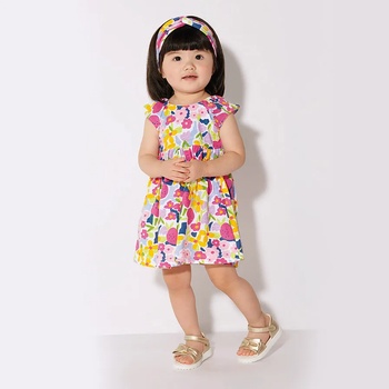 Image 1 of Mayoral Рокля с лента за глава покрити с цветя за бебе момиче Майорал