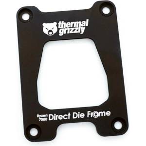 Thermal Grizzly Монтажна рамка Thermal Grizzly Ryzen 7000 Direct Die Frame, Алуминий, Черен (TG-DDF-R7000-R) - hits