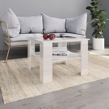 vidaXL 800213 Coffee Table High Gloss White 60x60x42 cm Chipboard (800213)