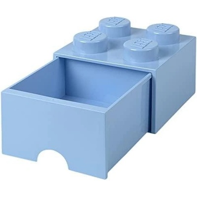 LEGO® úložný box s šuplíkem 25 x 25 x 18 cm světle modrá