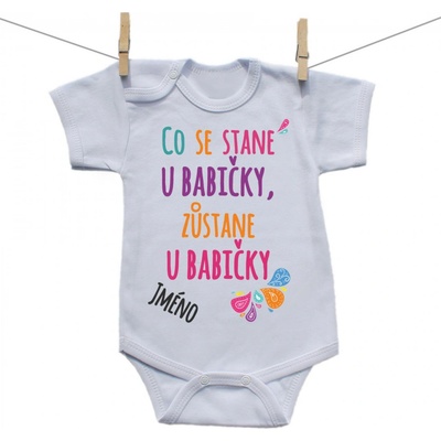 Boodyy Body s krátkým rukávem Co se stane u babičky zůstane u babičky