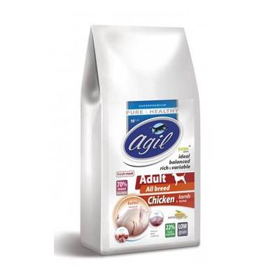 Puffins, s.r.o. Agil Adult All Breed Low Grain Chicken&Lamb&Tuna 10kg