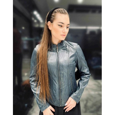 Max Original Leather Dámska kožená bunda 1192 Royal blue