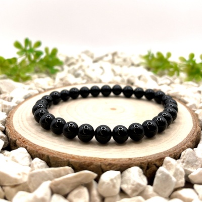 Certom Minerální náramek černý turmalín – ochrana a uzemnění 0214