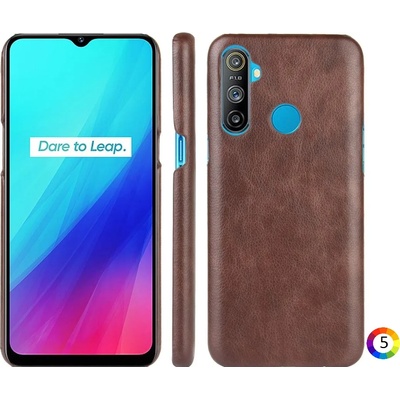 OPPO Realme C3 Удароустойчив Litchi Skin Калъф и Протектор