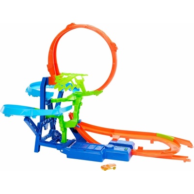 Hot Wheels Stunt Tracks zrážka vo vzduchu závodná dráha so slučkou a zrýchľovačom