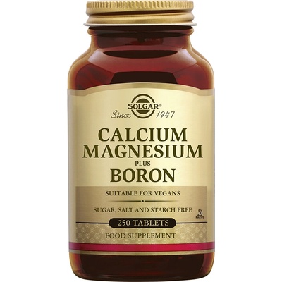 Solgar Calcium Magnesium Plus Boron, Vápník, Hořčík a Bór, 250 tablet