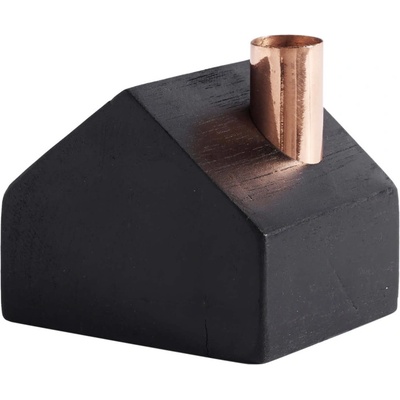 Teakový svícen House Mimi Black Muubs