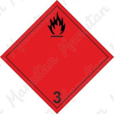 Nebezpečí požáru hořlavé kapaliny č.3 A, samolepka 100 x 100 x 0,1 mm