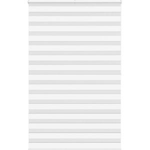 vidaXL Зеброва щора бял 140x200 см ширина на плата 135, 9 см полиестер (4014789)