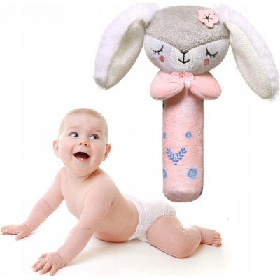 BabyOno plyšová hračka s pískatkom Bunny Sunday ružová