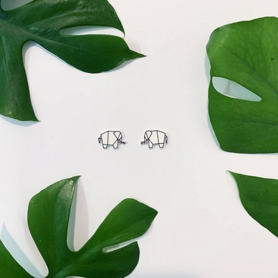 Bramboo náušnice Sloni 0001821