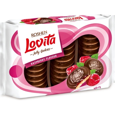 Roshen Lovita Čokopiškoty malina 420 g