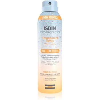 ISDIN Transparent Spray Wet Skin транспарентен слънцезащитен спрей SPF 30 250ml