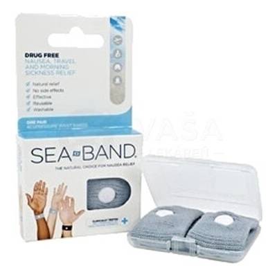 Sea Band Akupresúrne náramky pre dospelých proti nevoľnosti 2 kusy