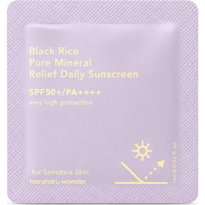haruharu wonder Black Rice Pure Mineral Relief Daily Sunscreen (sample) - Минерален Слънцезащитен Крем 2ml (sample)