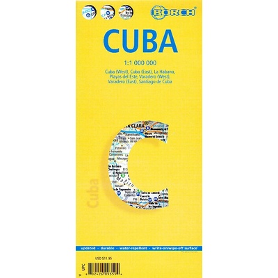 Kuba Cuba 1:1,25m mapa Borch