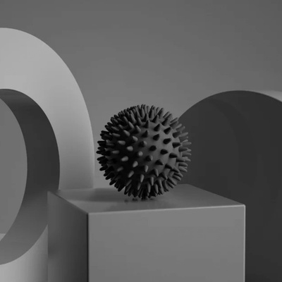 Soulado Masážní míček ježek 6 cm černý