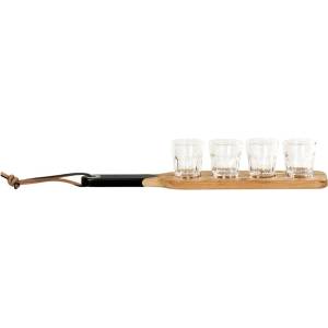Gentlemen's Hardware Дървена дъска за сервиране и 4 чаши за шотове Gentlemen's Hardware - Gentlemen's Hardware (GEN149)