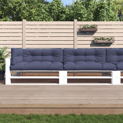 vidaXL Палетни възглавници, 5 бр, нейви сини, текстил (3217144)