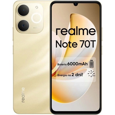 realme Note 70T 4GB/256GB Gold – Zboží Živě