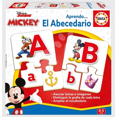 Educa Učíme sa Písmenká abecedy Mickey & Friends Educa 81 dielikov
