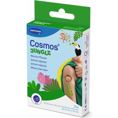 Cosmos Jungle náplast ve tvaru zvířátek 12 ks
