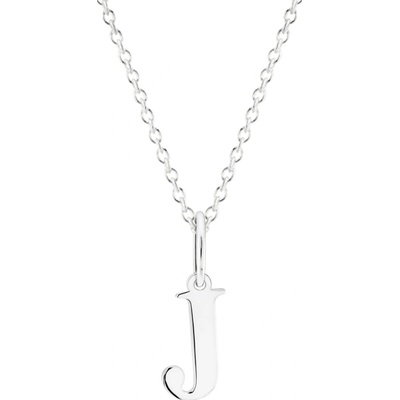 Gemmax Řetízek s písmenem „J“ bílé zlato GUSWN-43511-25841