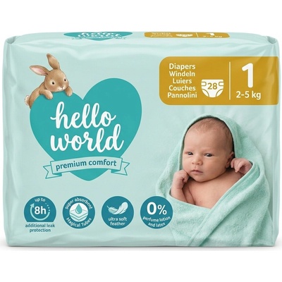 Hello World Premium Comfort Newborn 1 2-5 kg 28 ks