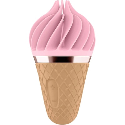 Satisfyer Sweet Treat - акумулаторен, въртящ се вибратор за клитор (розово-кафяв)