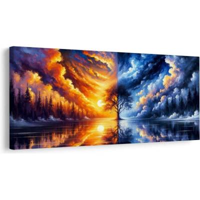 Obraz magický strom života v krajině - 80x40